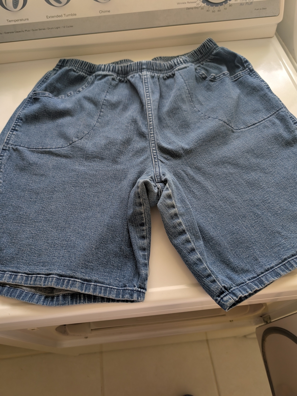 croft & barrow Dark Blue Denim Elastic-Waist Shorts